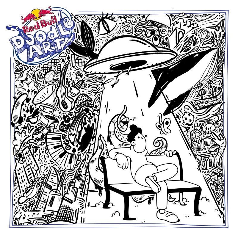 Red Bull Doodle Art Collection mentored by Burnt Toast #12376/12935
