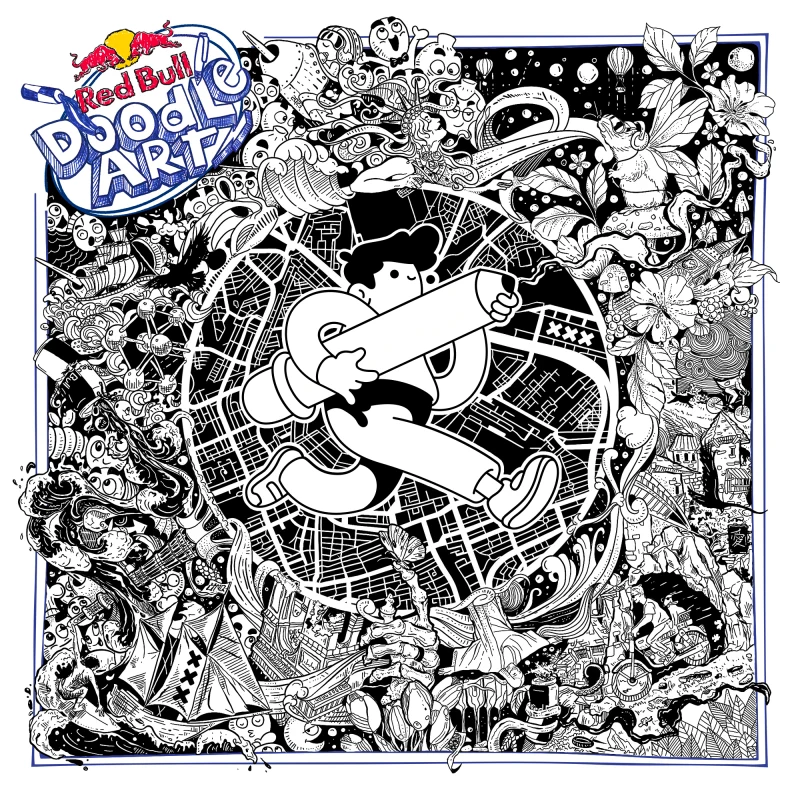 Red Bull Doodle Art Collection mentored by Burnt Toast #12891/12935