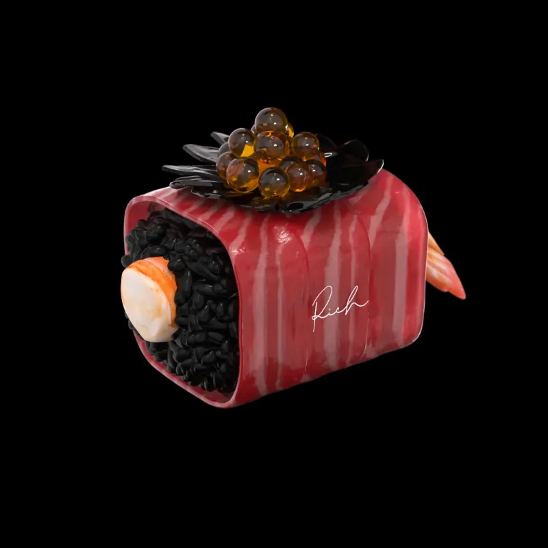 Oshizushi Black Flower #64 #3/5