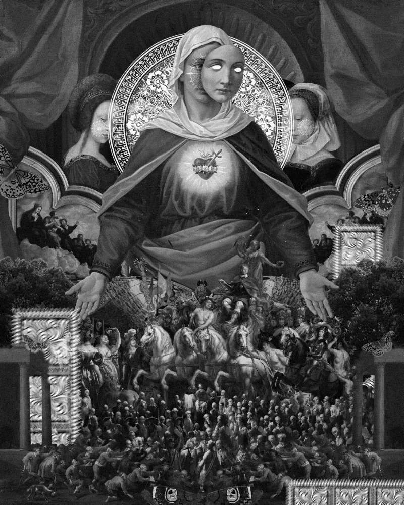 The Virgin Mary - bnw edition
