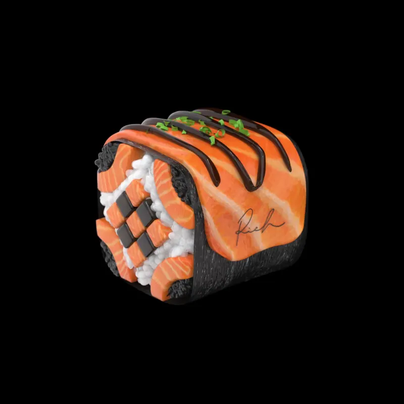 Salmon Chess Mosaic Sushi #69 #10/10
