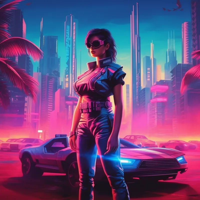 Synthwave Cybergirl