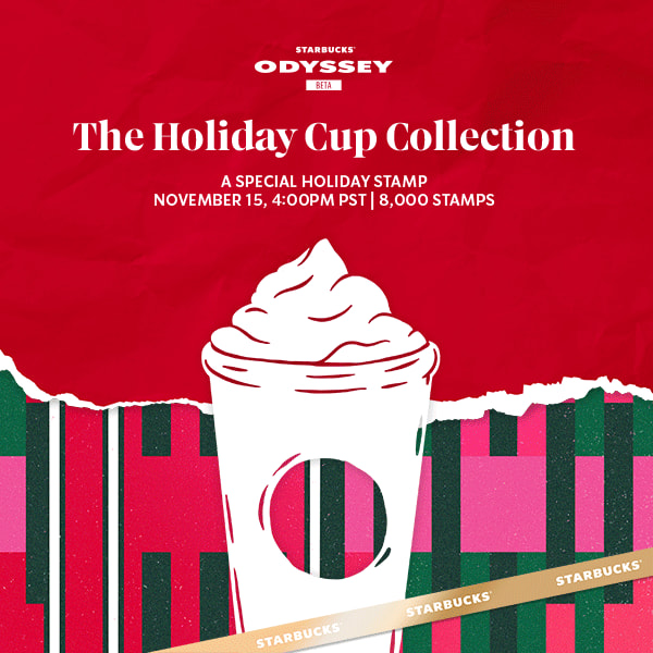The Holiday Cup Collection Stamp banner
