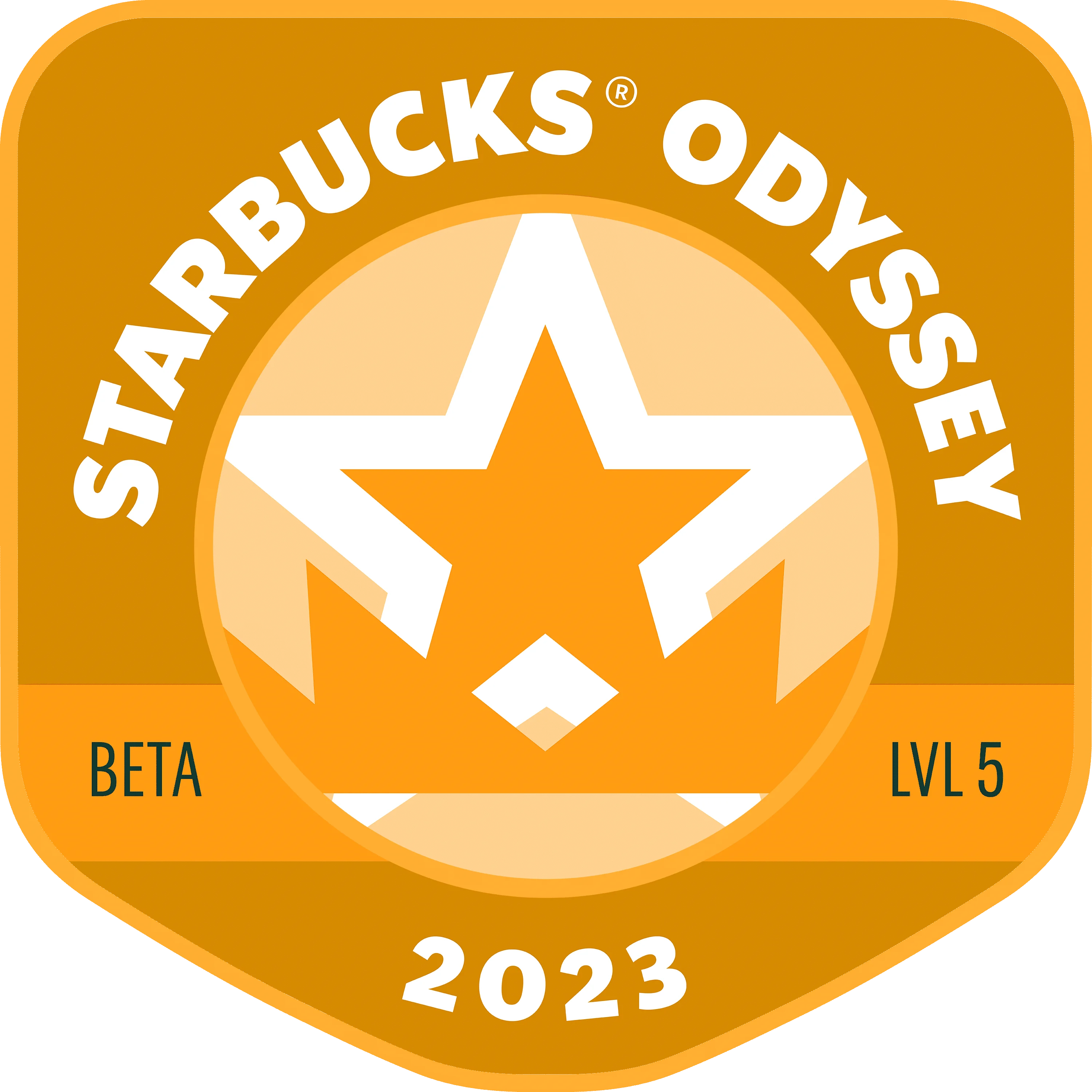 2023 Starbucks Odyssey Achievement Stamp: Level 5 banner
