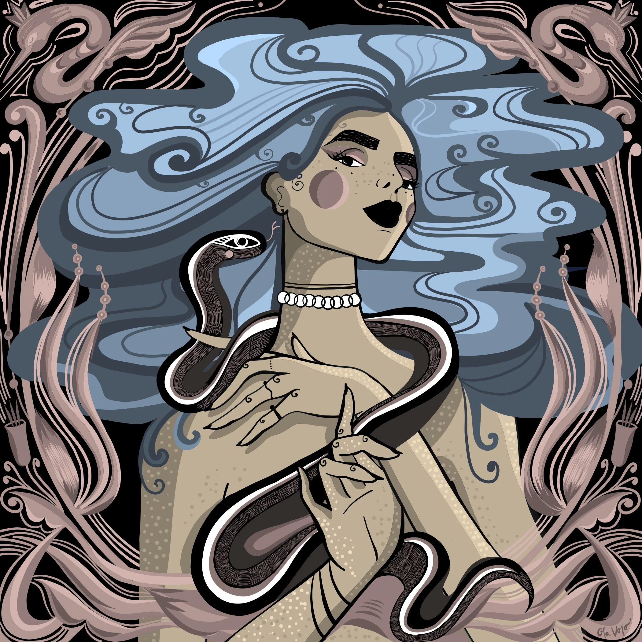 Queen with Snake