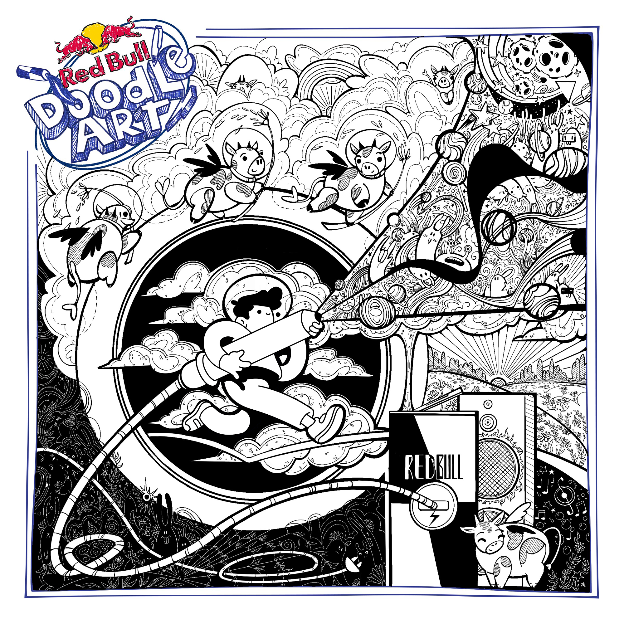 Red Bull Doodle Art Collection mentored by Burnt Toast #4833/12935