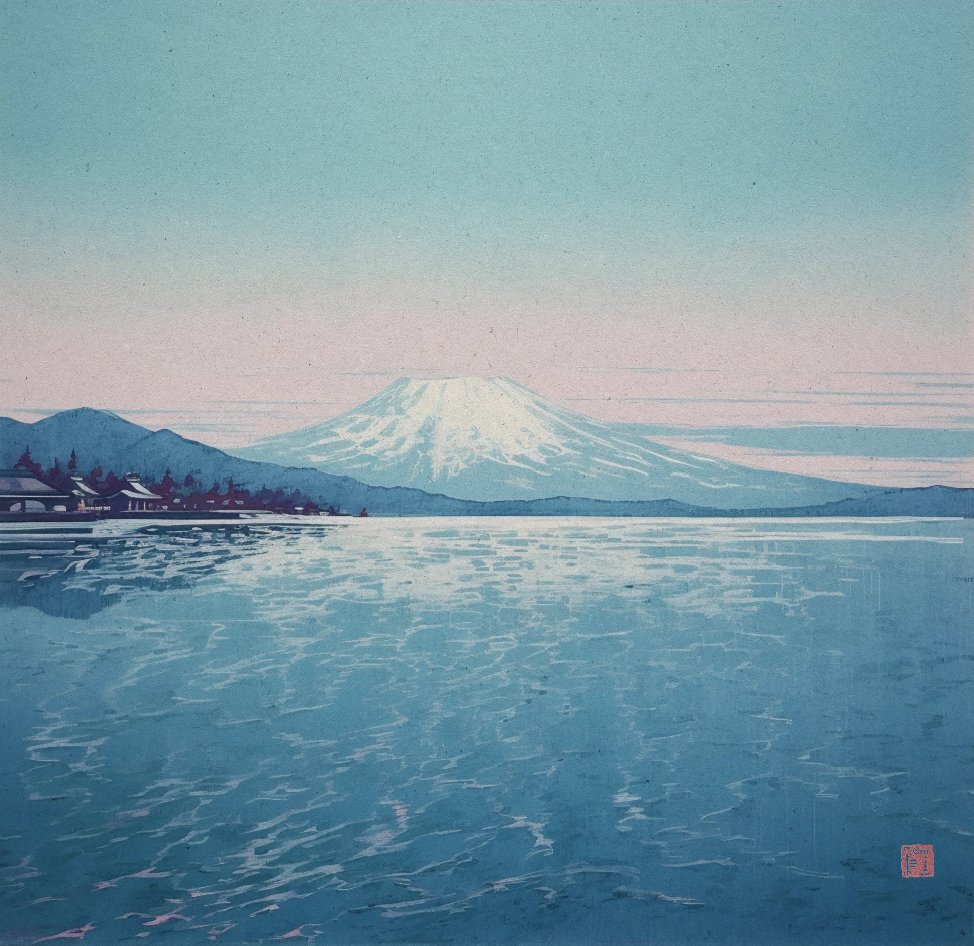 Mountains in blue