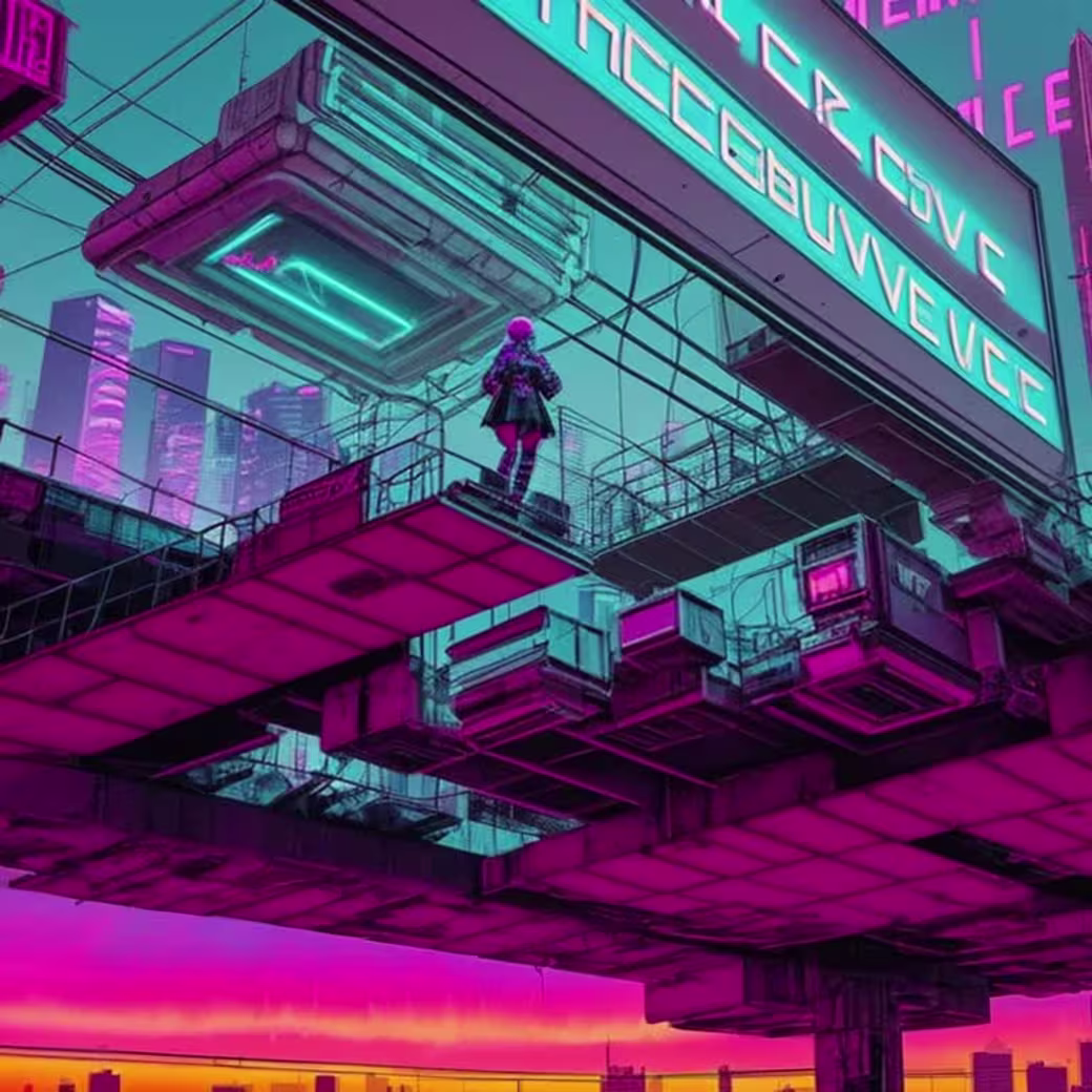 Synthwave Cybergirl