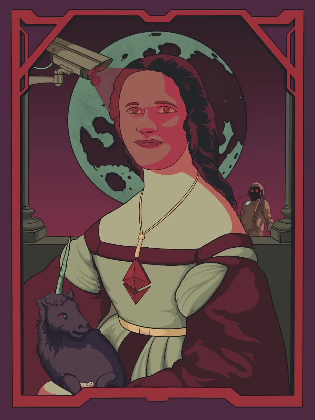 She Caught a Unicorn (Red)