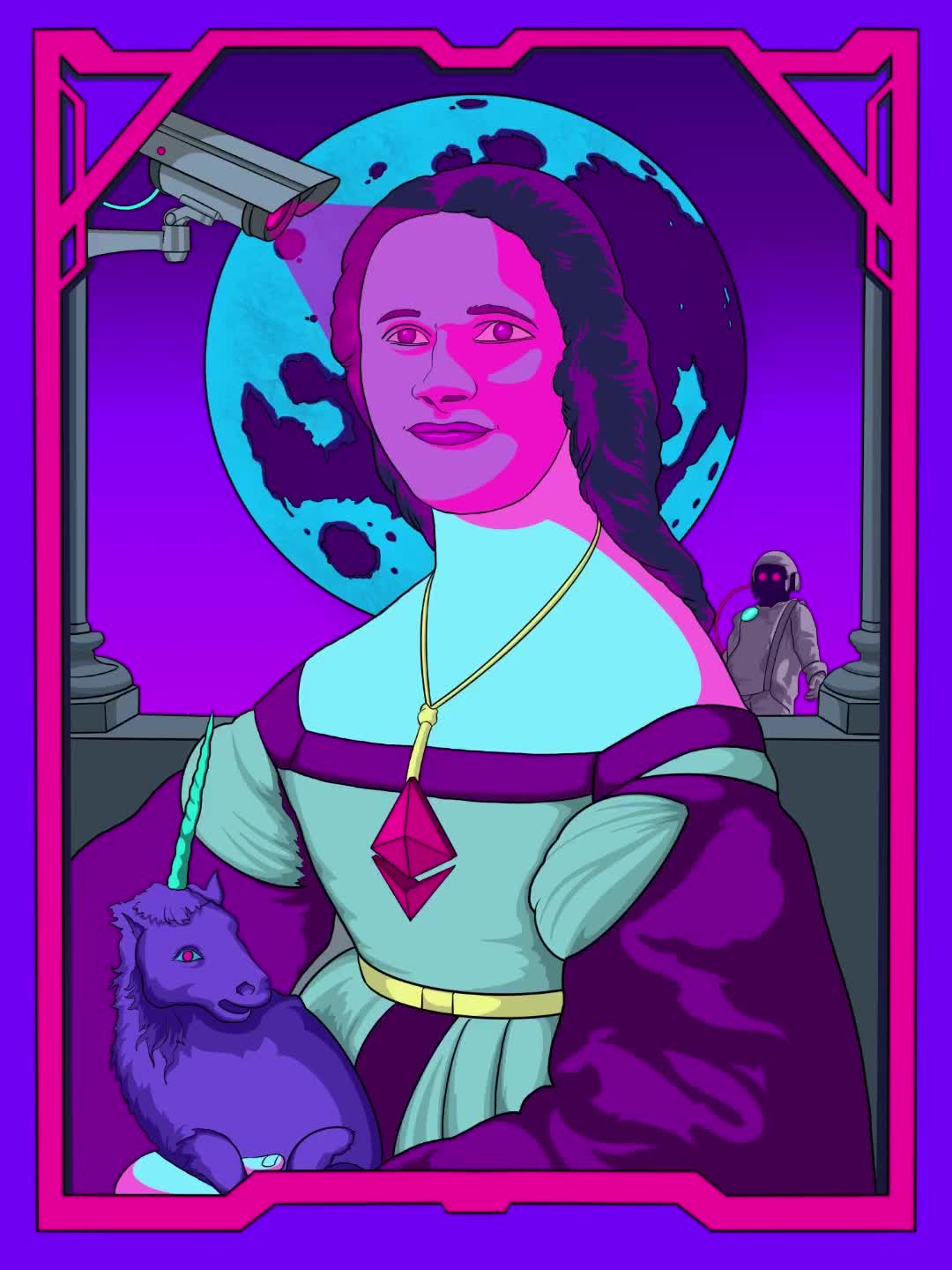 She Caught a Unicorn (Neon)