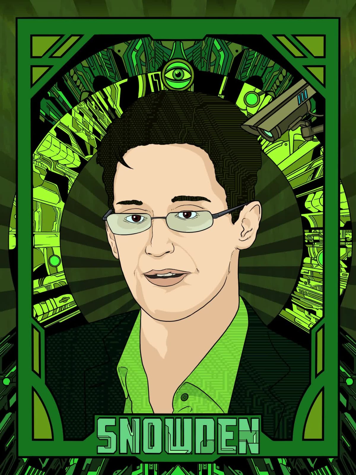 Edward Snowden (Hackers Green Variant)