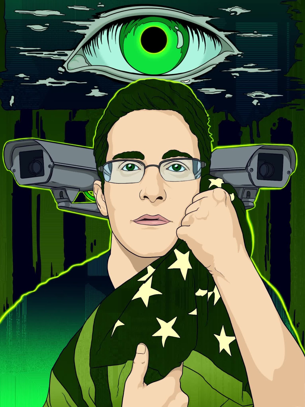 SNOWD3N (altered WIRED cover - Hackers Green Exclusive)