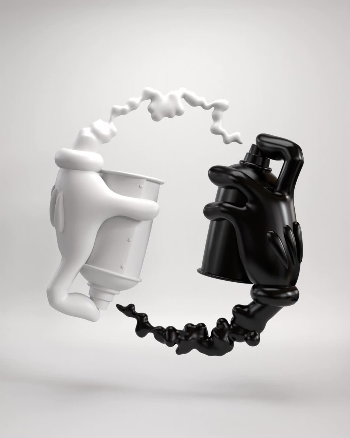 SPRAY VS. SPRAY: YIN YANG HANDS EDITION