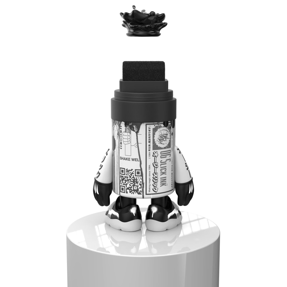 OG Slick Marker Mascot (B&W)