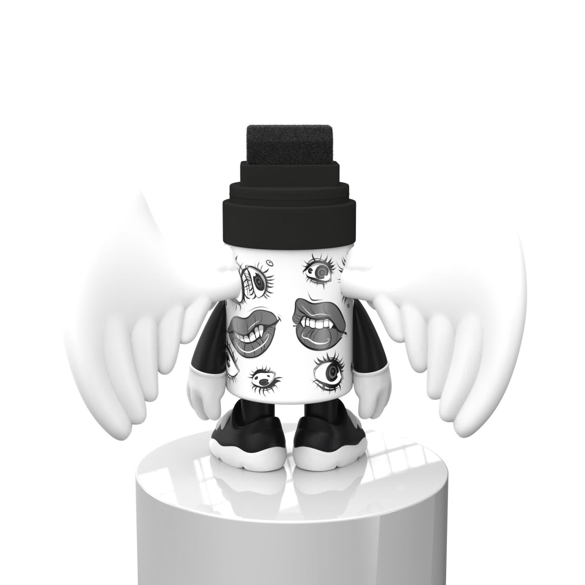 Miss Upacey Marker Mascot (B&W)