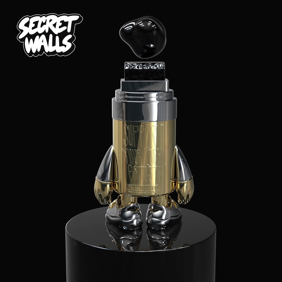 Secret Walls Marker Mascot (Metal) - Redeemable