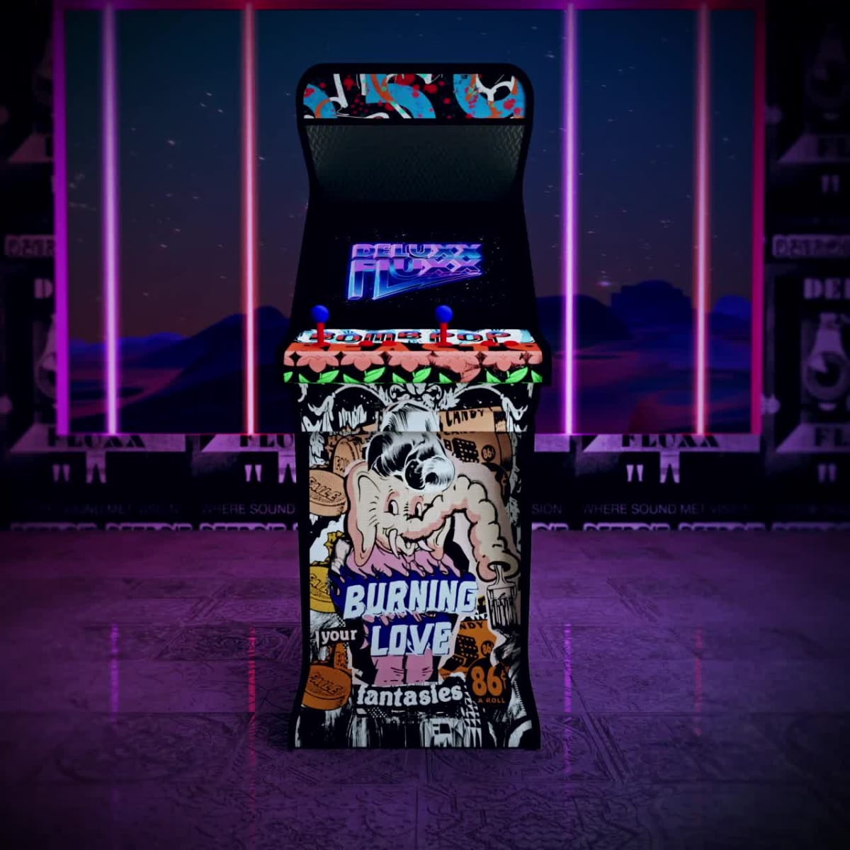 Bomb Pop Burning Cabinet