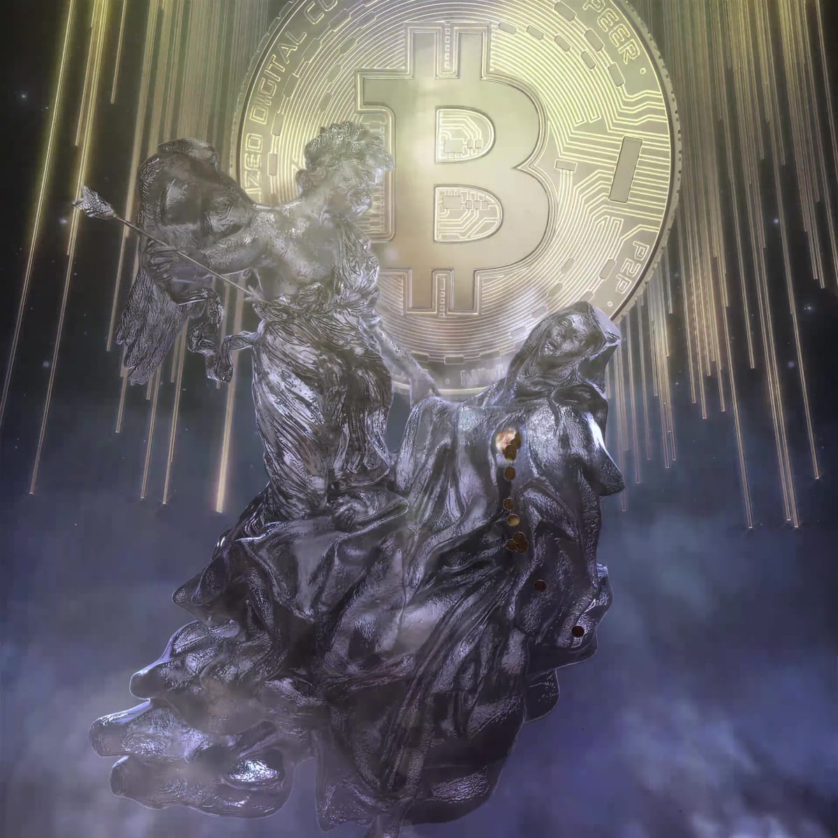 Silver Bitcoin Angel