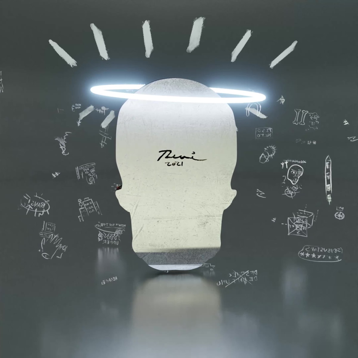 SILVER SKULL BASQUIAT TRIBUTE