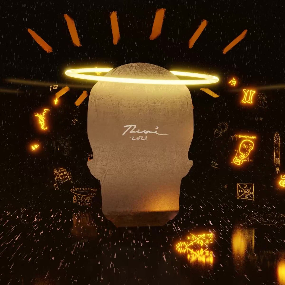 GOLD SKULL BASQUIAT TRIBUTE