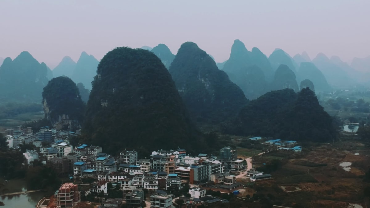 Flying Over Yangshuo