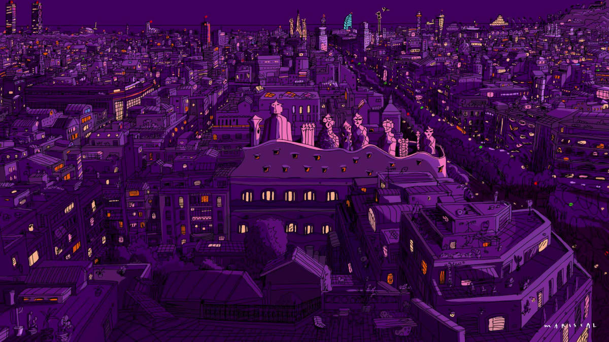 ATARDECER EN BARCELONA