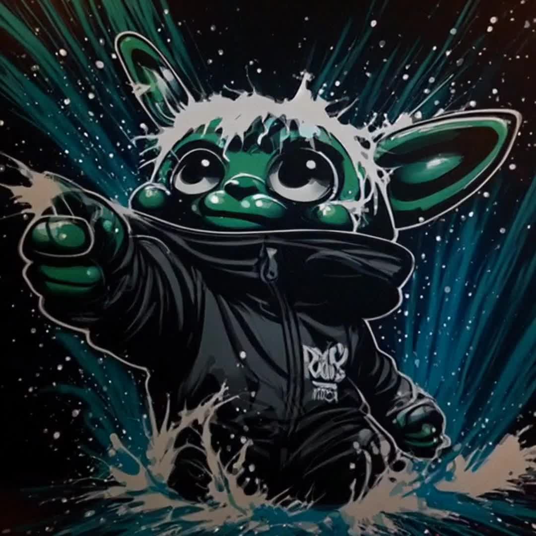 Yoda's Graffiti on the Street