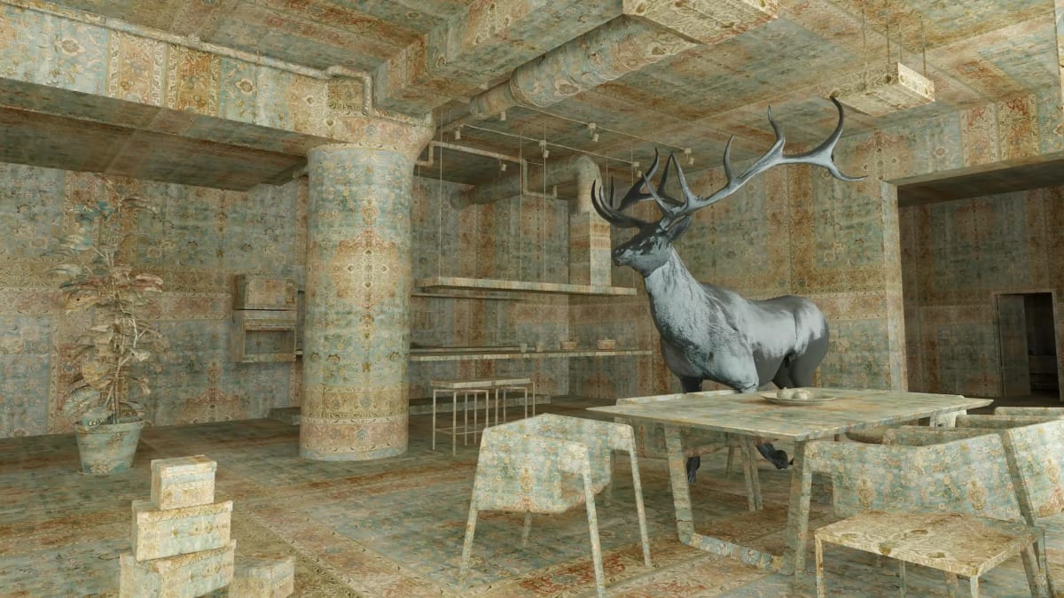 REINDEER IN THE CARPET ROOM - Farid Rasulov