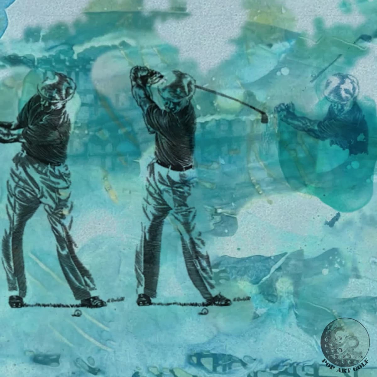 Ben Hogan, The River, Fluid Swing Sequence in Turquoise