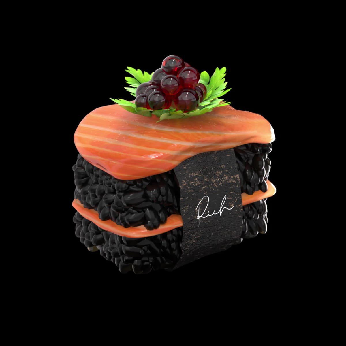 Oshizushi Black Salmon #61