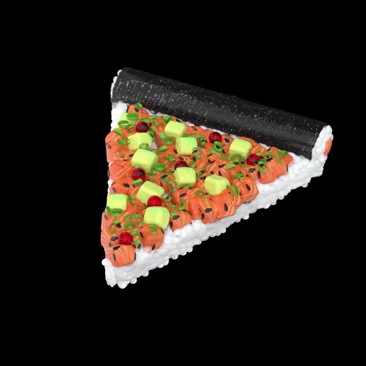 Salmon & Avocado Sushi Pizza #77