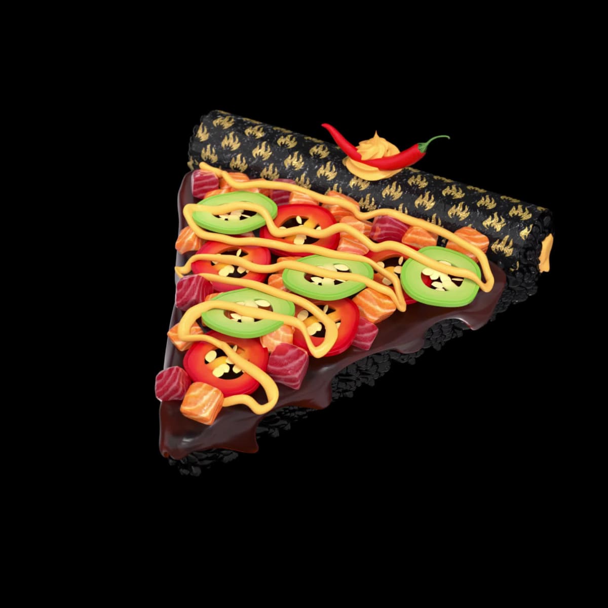 Fire Sushi Pizza #82