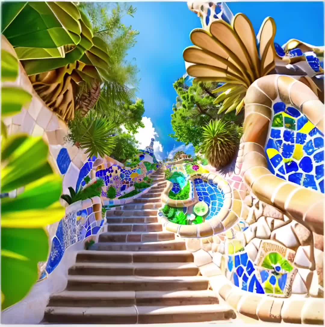 BARCELONA - BLUE PANOT- PARK GÜELL