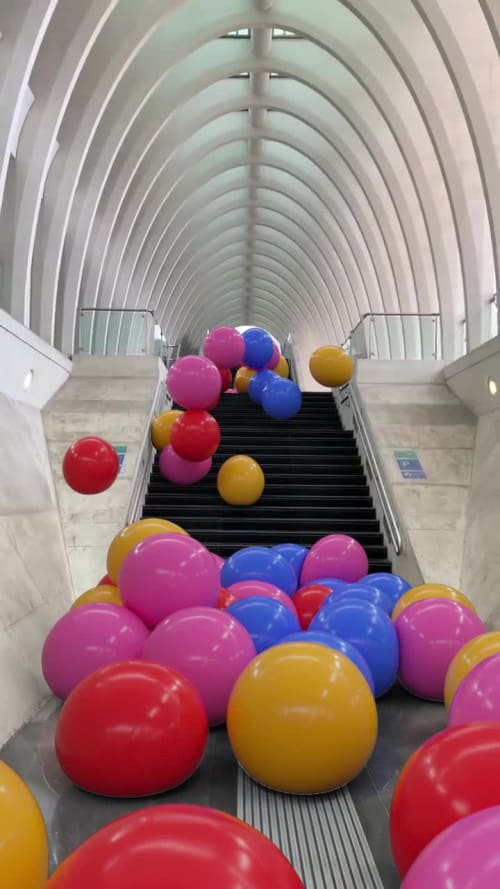 Balls on Stairs