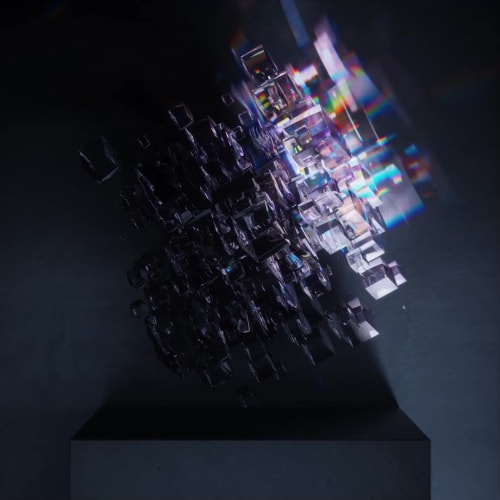 CryptoCube Data Sculpture #82 by Refik Anadol - CryptoCube#82