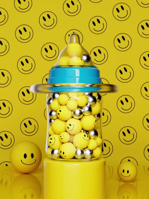 Happy Bottle by Amy Kilner