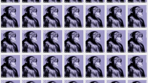 Page of Blue Chimp® Stamps (series B)