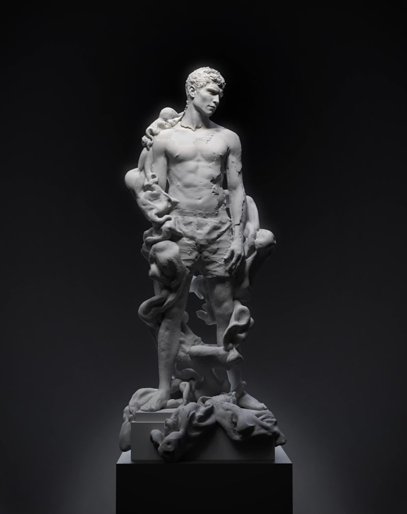 Standing figure with biomorphic forms #4/6
