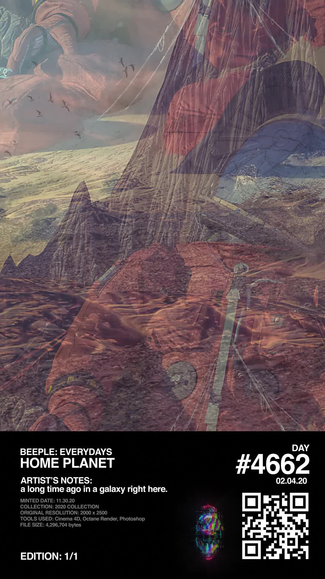 Mike Winkelmann - Beeple Round 2 - Hidden NFT (BEEPLE2)
 - HOME PLANET - NFT # 100060001