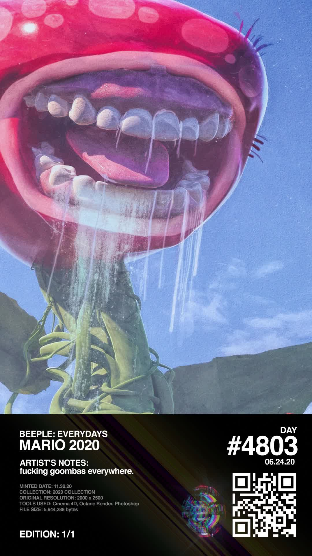 Mike Winkelmann - Beeple Round 2 - Hidden NFT (BEEPLE2)
 - MARIO 2020 - NFT # 100130001