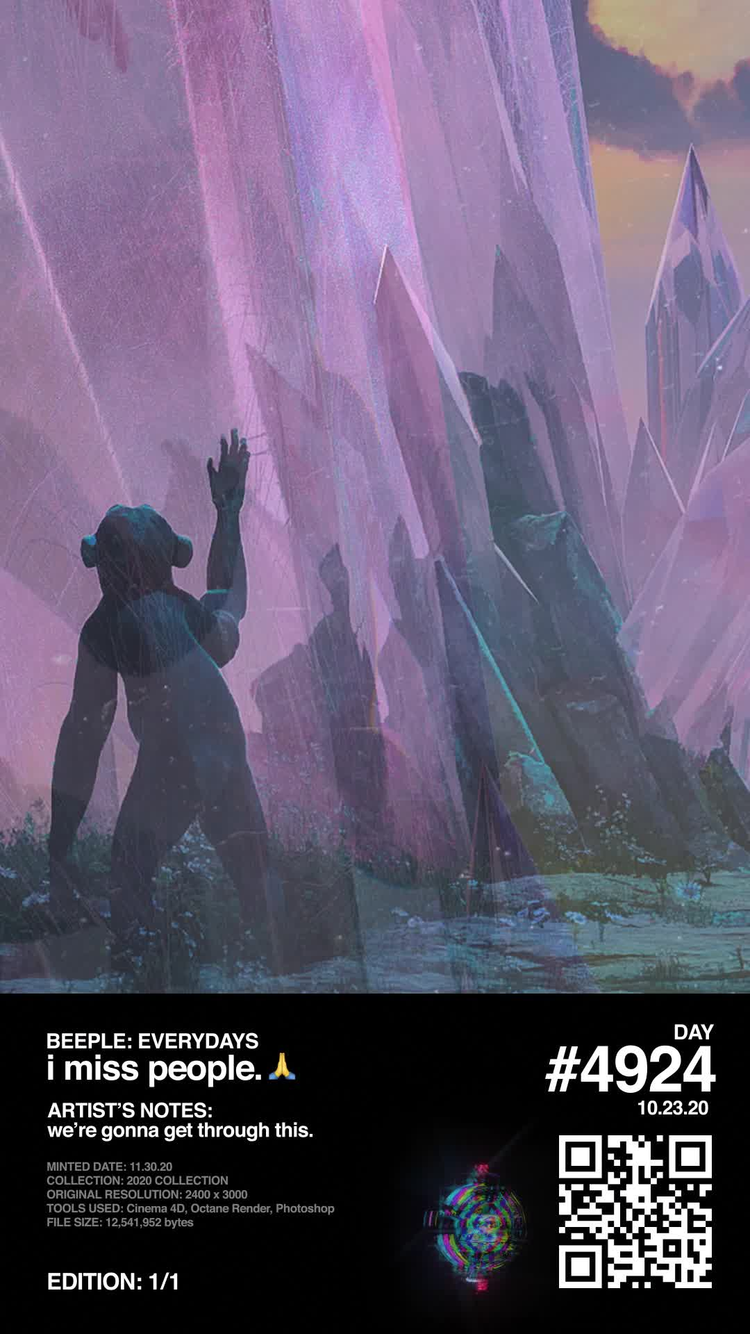 Mike Winkelmann - Beeple Round 2 - Hidden NFT (BEEPLE2)
 - I MISS PEOPLE - NFT # 100090001