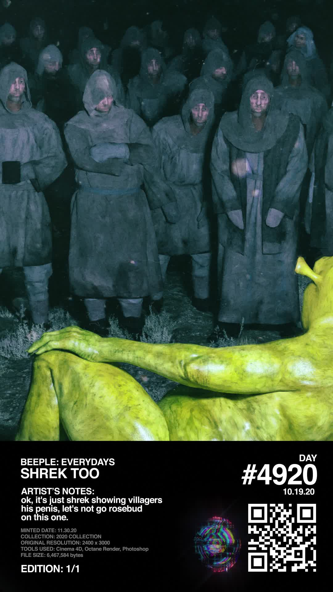 Mike Winkelmann - Beeple Round 2 - Hidden NFT (BEEPLE2)
 - SHREK TOO - NFT # 100150001