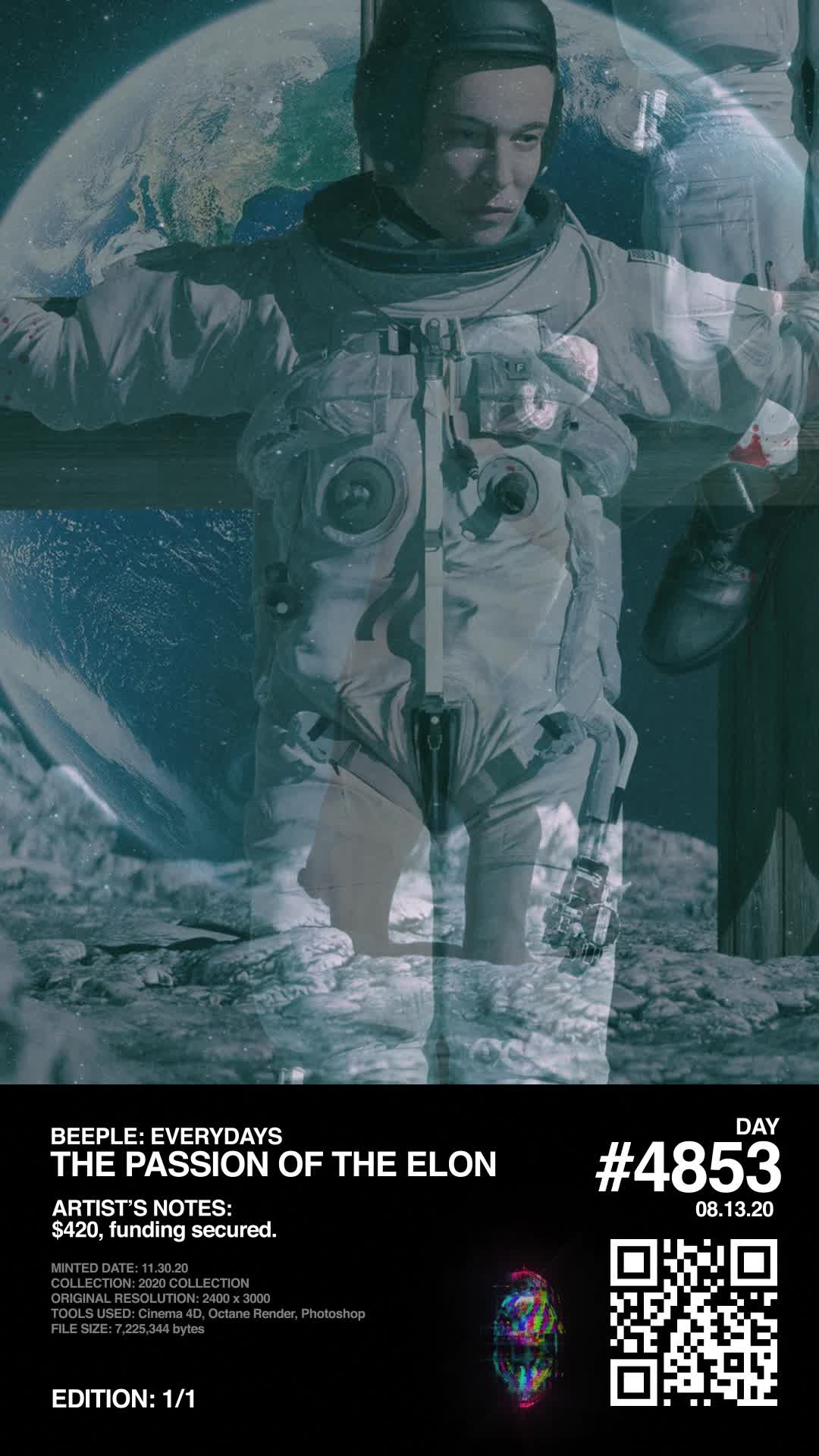 Mike Winkelmann - Beeple Round 2 - Hidden NFT (BEEPLE2)
 - THE PASSION OF THE ELON - NFT # 100170001