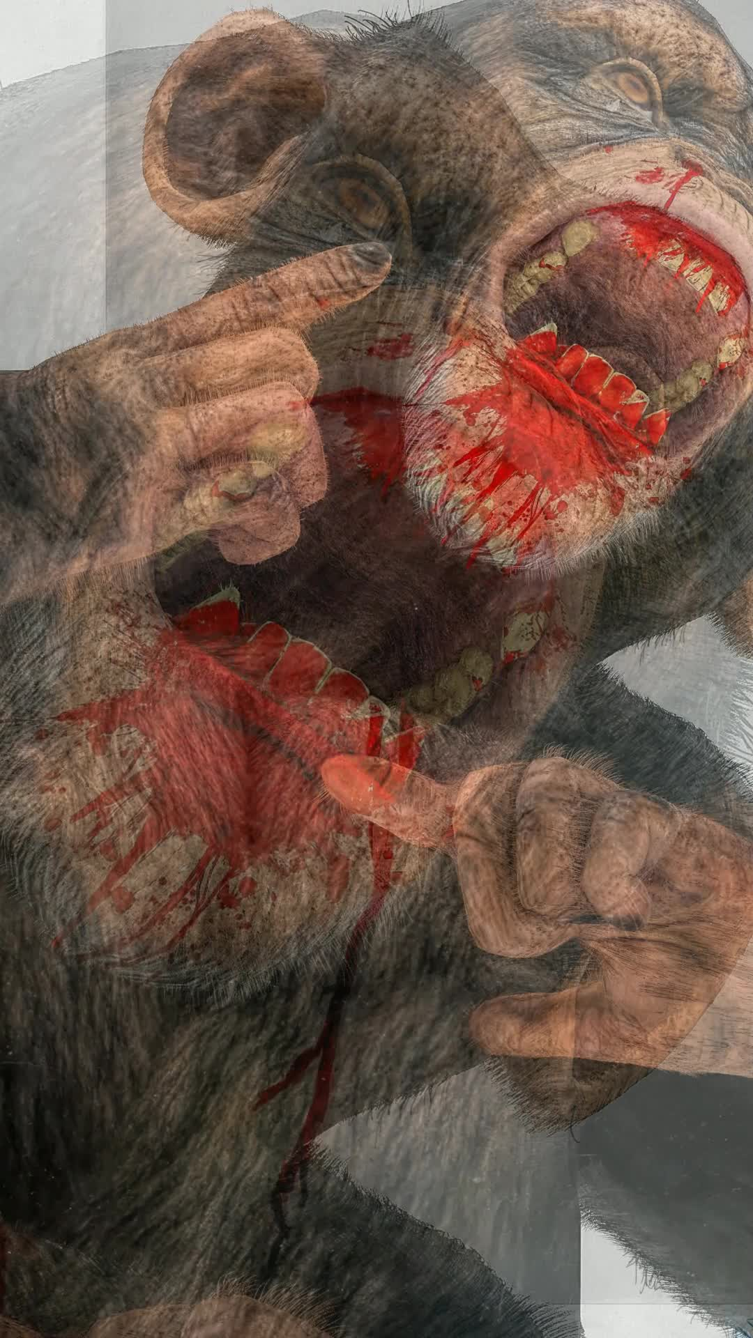 Mike Winkelmann - Beeple Spring Collection - Nifty Gateway - BLOODY MONKEY #1/1 - NFT # 100080001