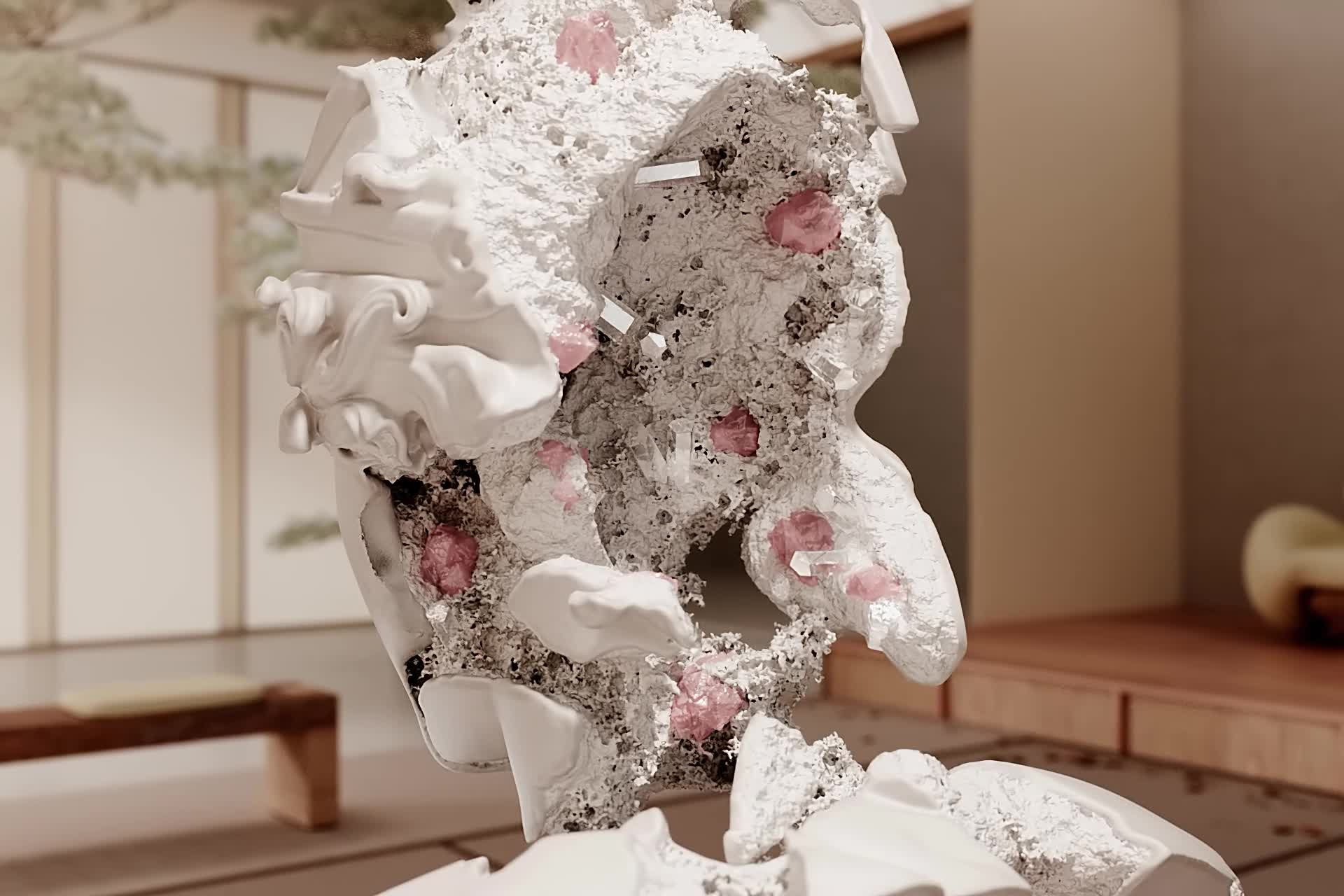 Daniel Arsham - Eroding and Reforming Bust of Rome - Nifty Gateway - Eroding and Reforming Bust of Rome (One Year) #671/671 - NFT # 100010671