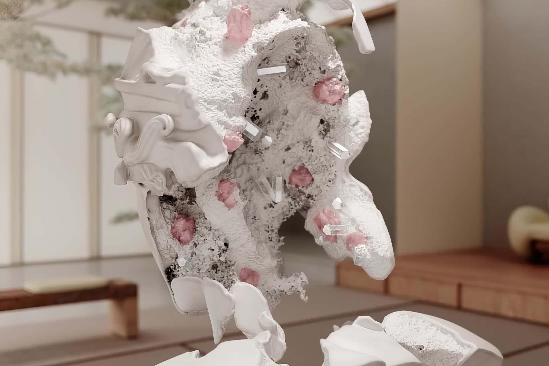 Daniel Arsham - Eroding and Reforming Bust of Rome - Nifty Gateway - Eroding and Reforming Bust of Rome (One Year) #598/671 - NFT # 100010598