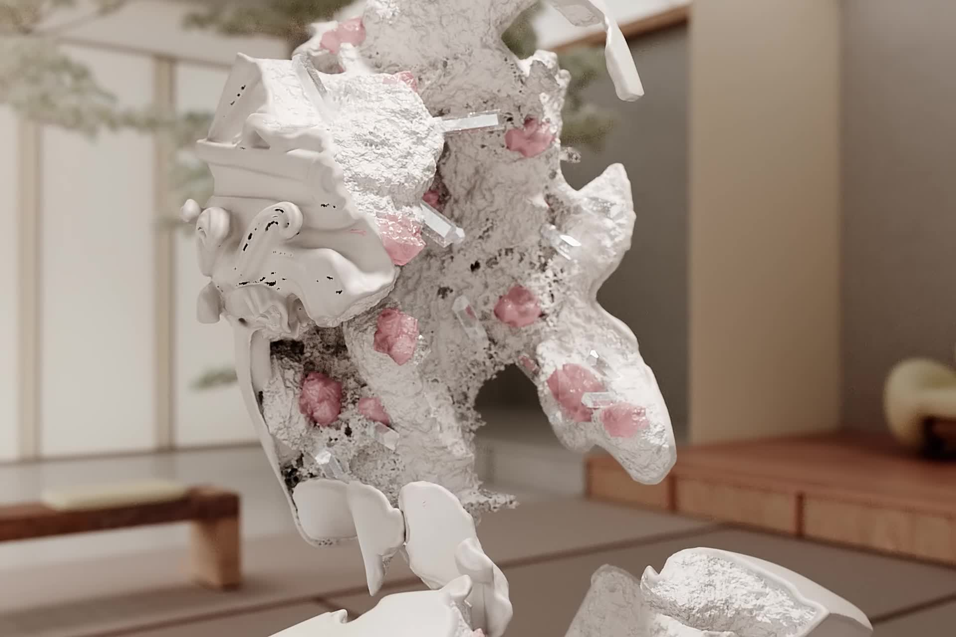 Daniel Arsham - Eroding and Reforming Bust of Rome - Nifty Gateway - Eroding and Reforming Bust of Rome (One Year) #597/671 - NFT # 100010597