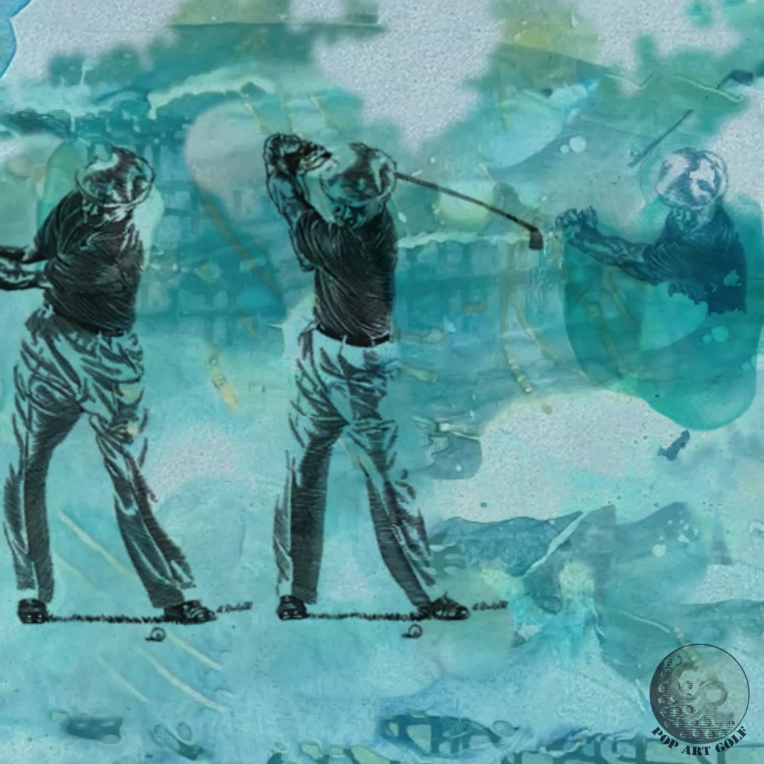 Ben Hogan, The River, Fluid Swing Sequence in Turquoise